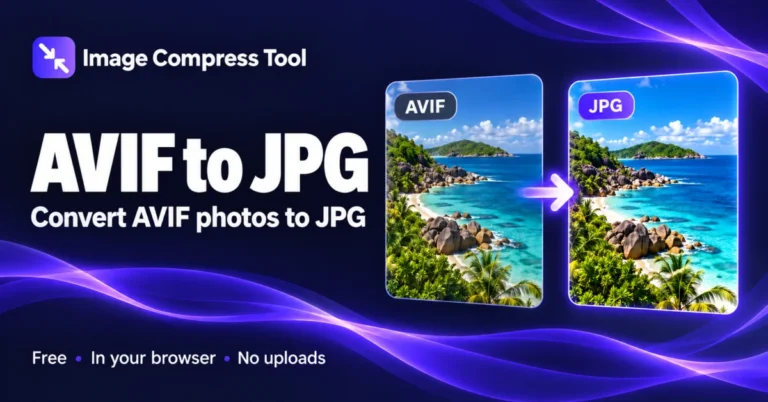 AVIF to JPG — Image Compress Tool