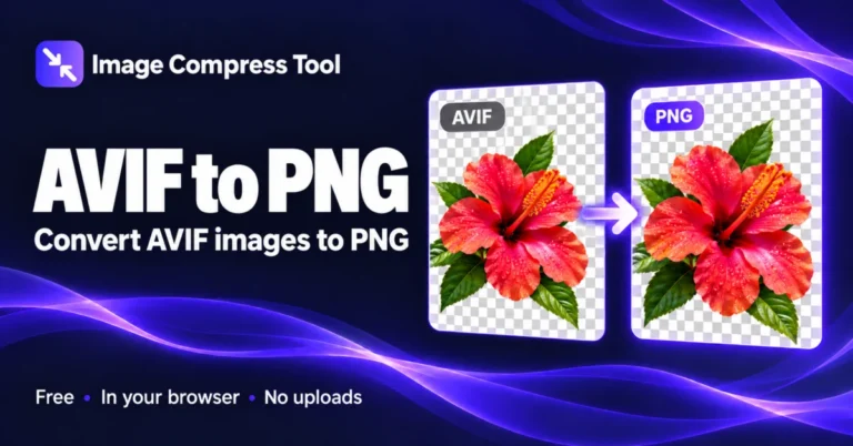AVIF to PNG — Image Compress Tool